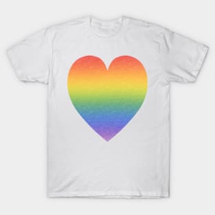 Gradient Rainbow Heart T-Shirt